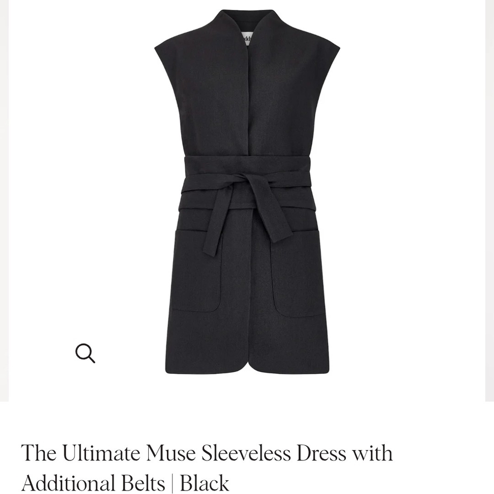 Odd Muse Black Sleeveless Wrap Dress Sz.L